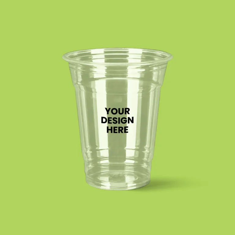 Flat PET cup product image with your design